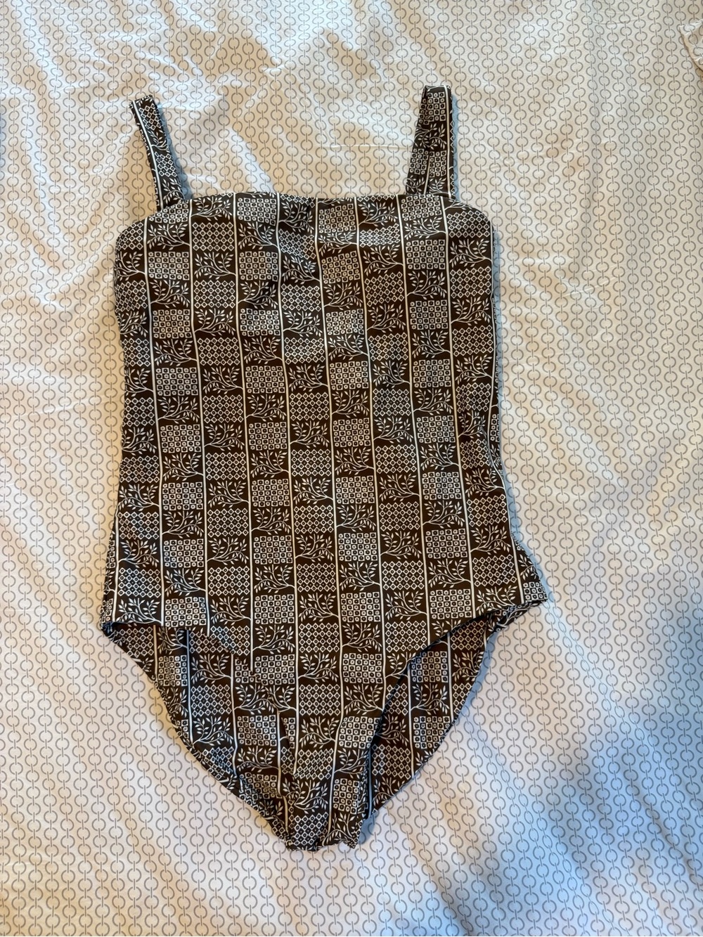 Minnow Brown & Cream Printed One-Piece Swimsuit